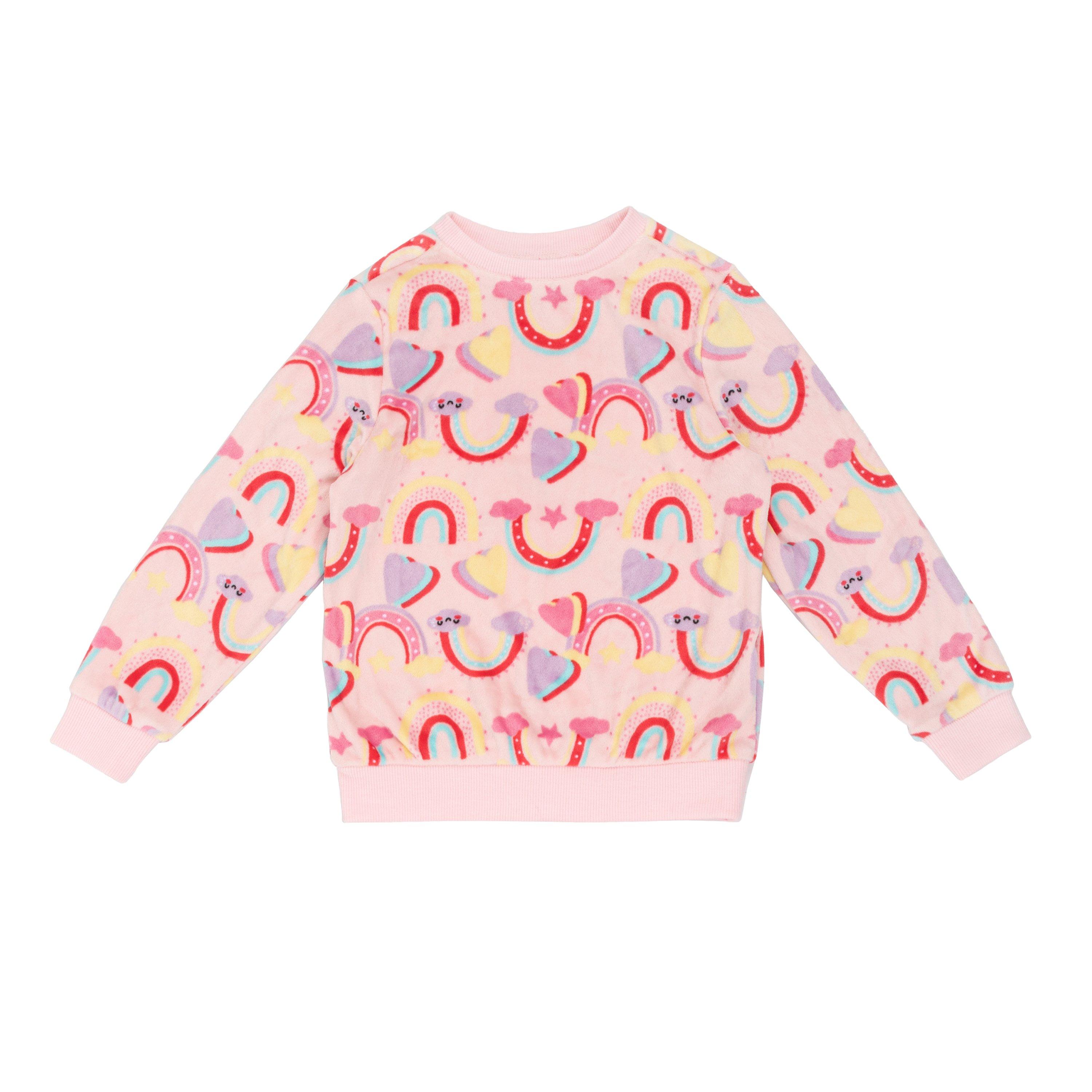 Miso Kids Girls Rainbow Velour Pyjama Set