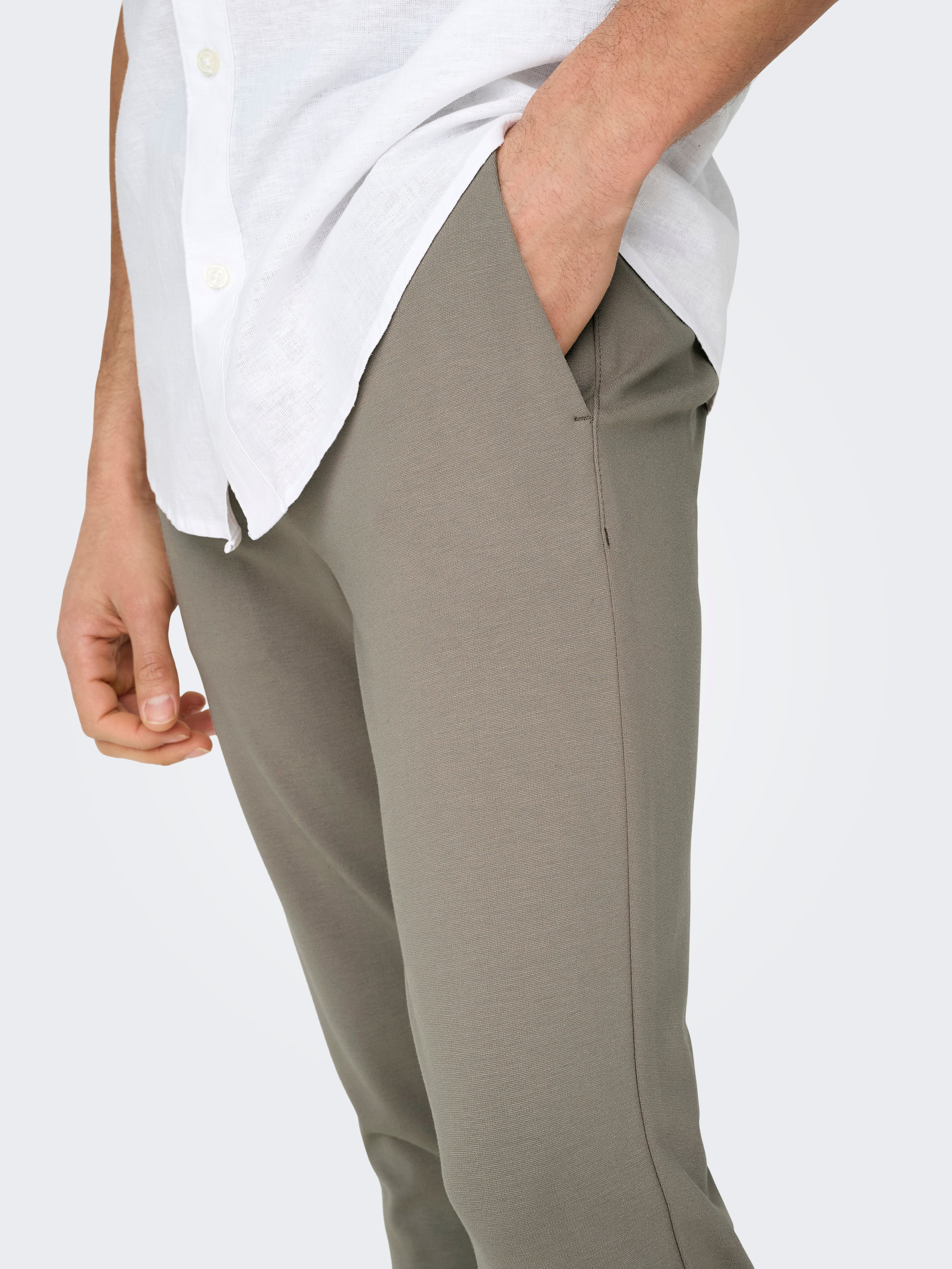 ONSMARK Slim Fit Chino Hose Vintage Khaki