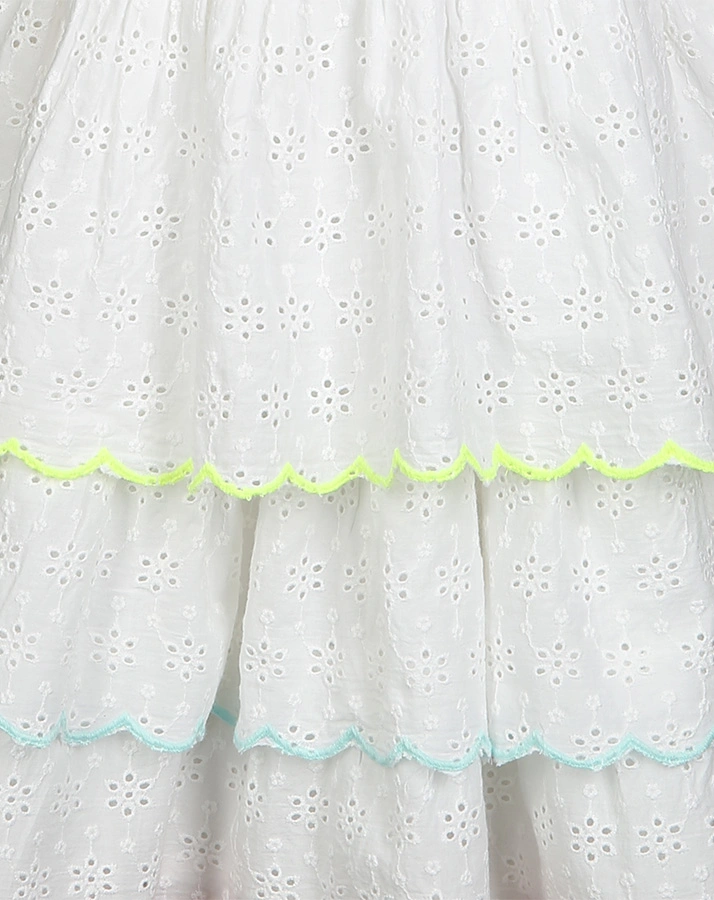 Kleid FANTASTIQUE mit Stickerei in weiß