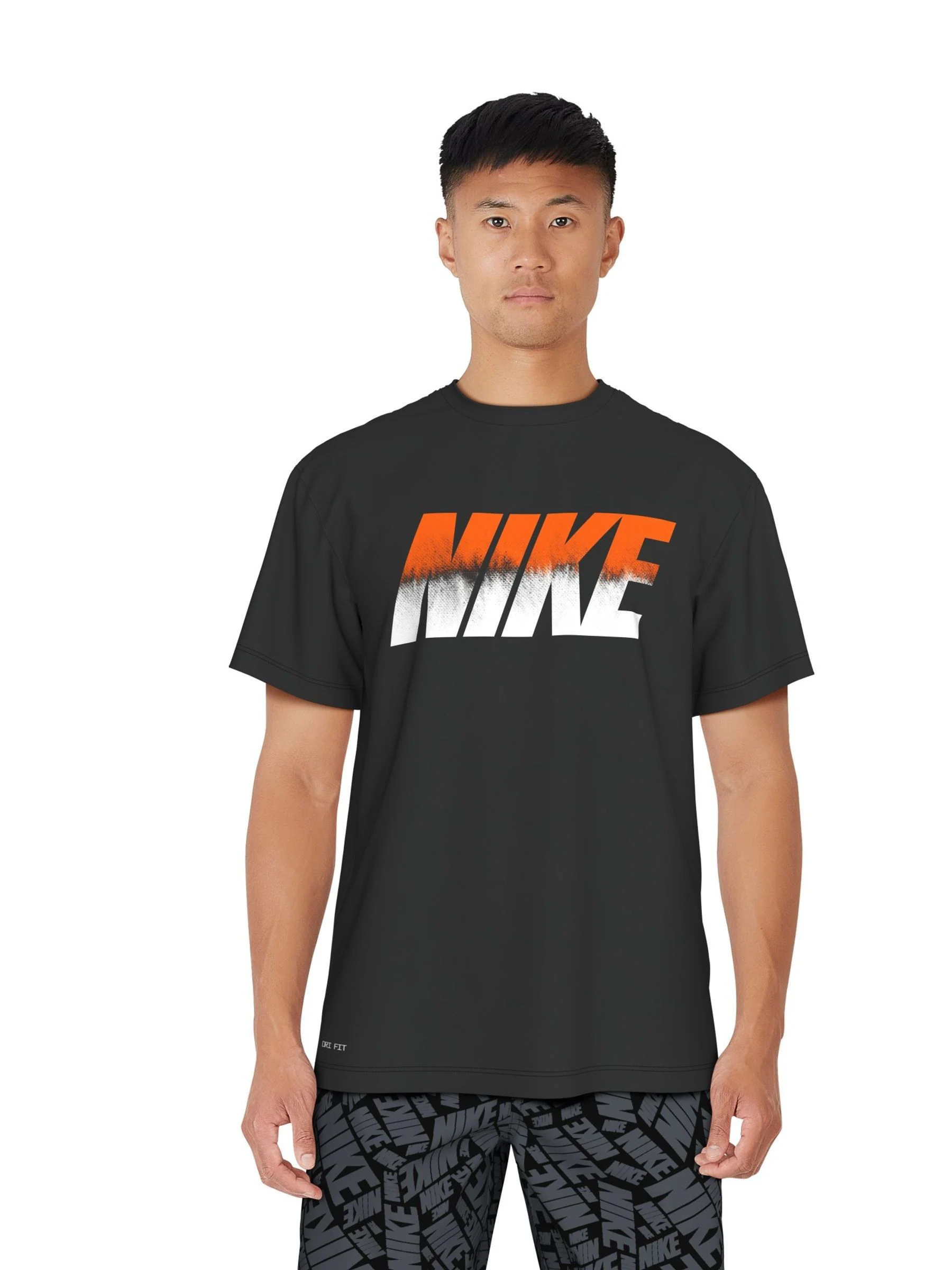 Nike DriFIT Short Sleeve UPF 40 Graphic Print Rash Vest