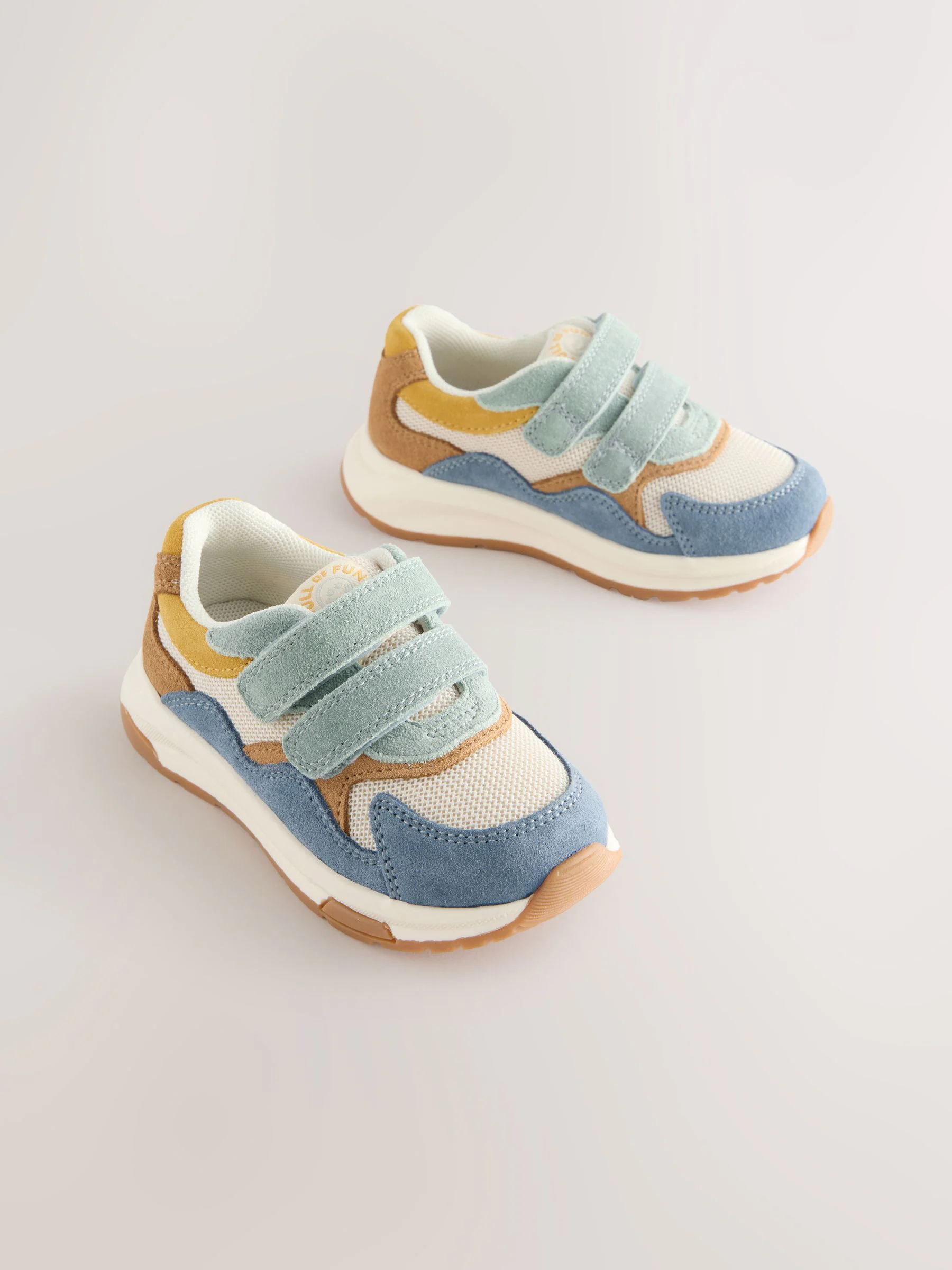 Blauw meerkleurig - Suède Trainers met Touch Fastening