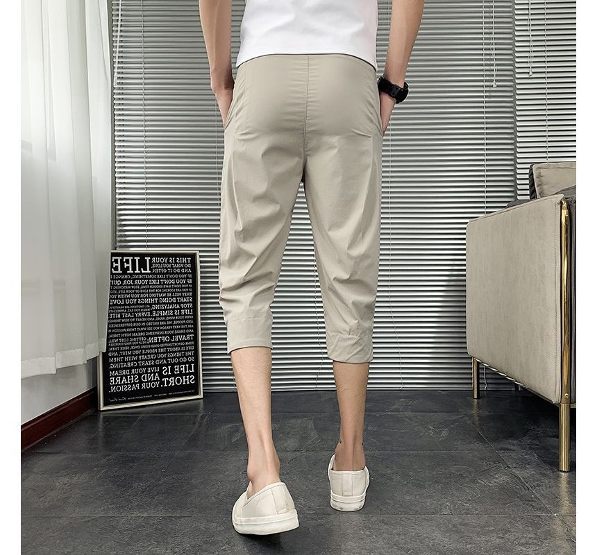 Adotuastic - Capri-broek met trekkoord en taps toelopende taille