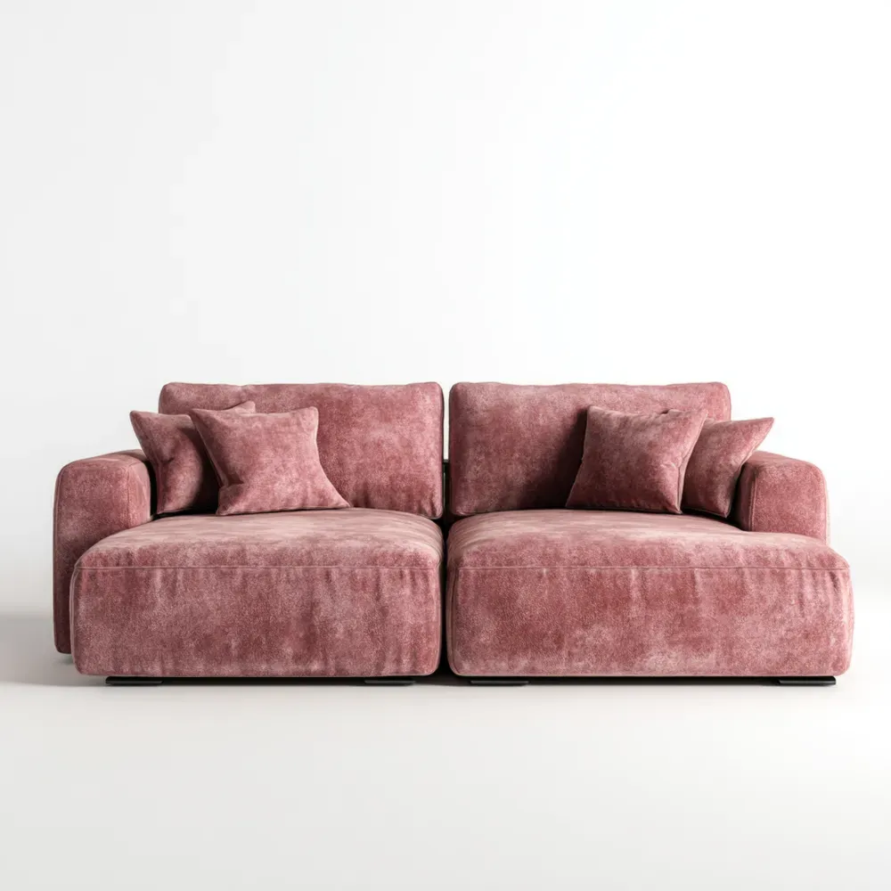 Zweisitzer-Sofa Samtstoff 200x90x85 cm - Altrosa - Modernes Design