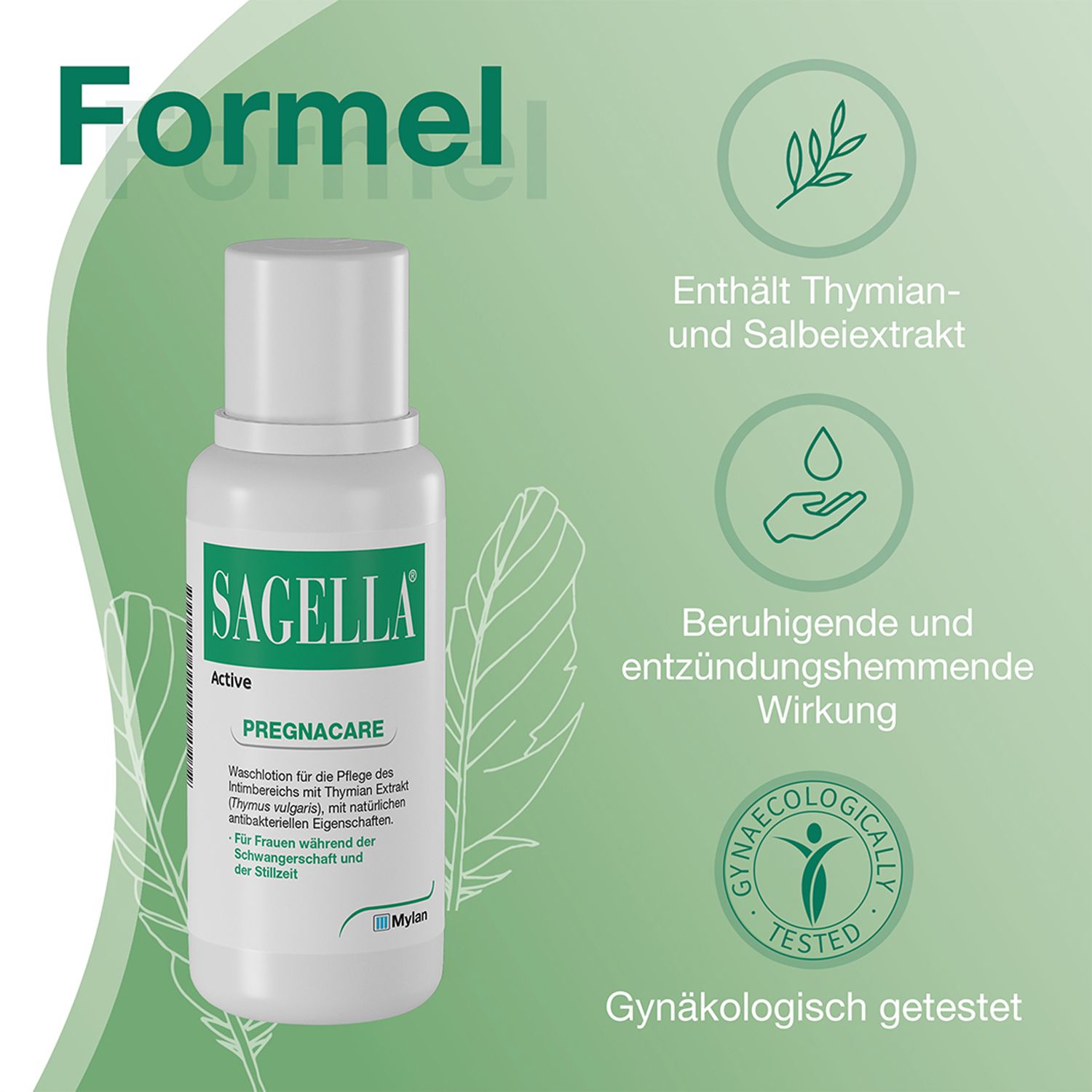 SAGELLA Active - PREGNACARE: Seifenfreie Intimwaschlotion für Frauen während und nach der Schwangerschaft
