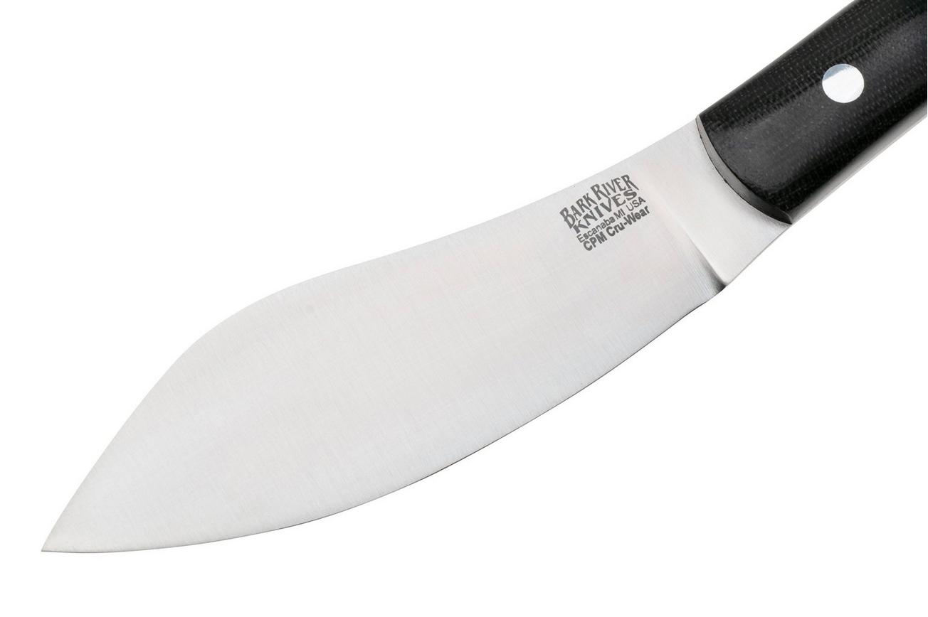 Bark River Nessmuk BR-09-141-BCM, Satin CPM Cru-Wear, Black Canvas Micarta vaststaand mes
