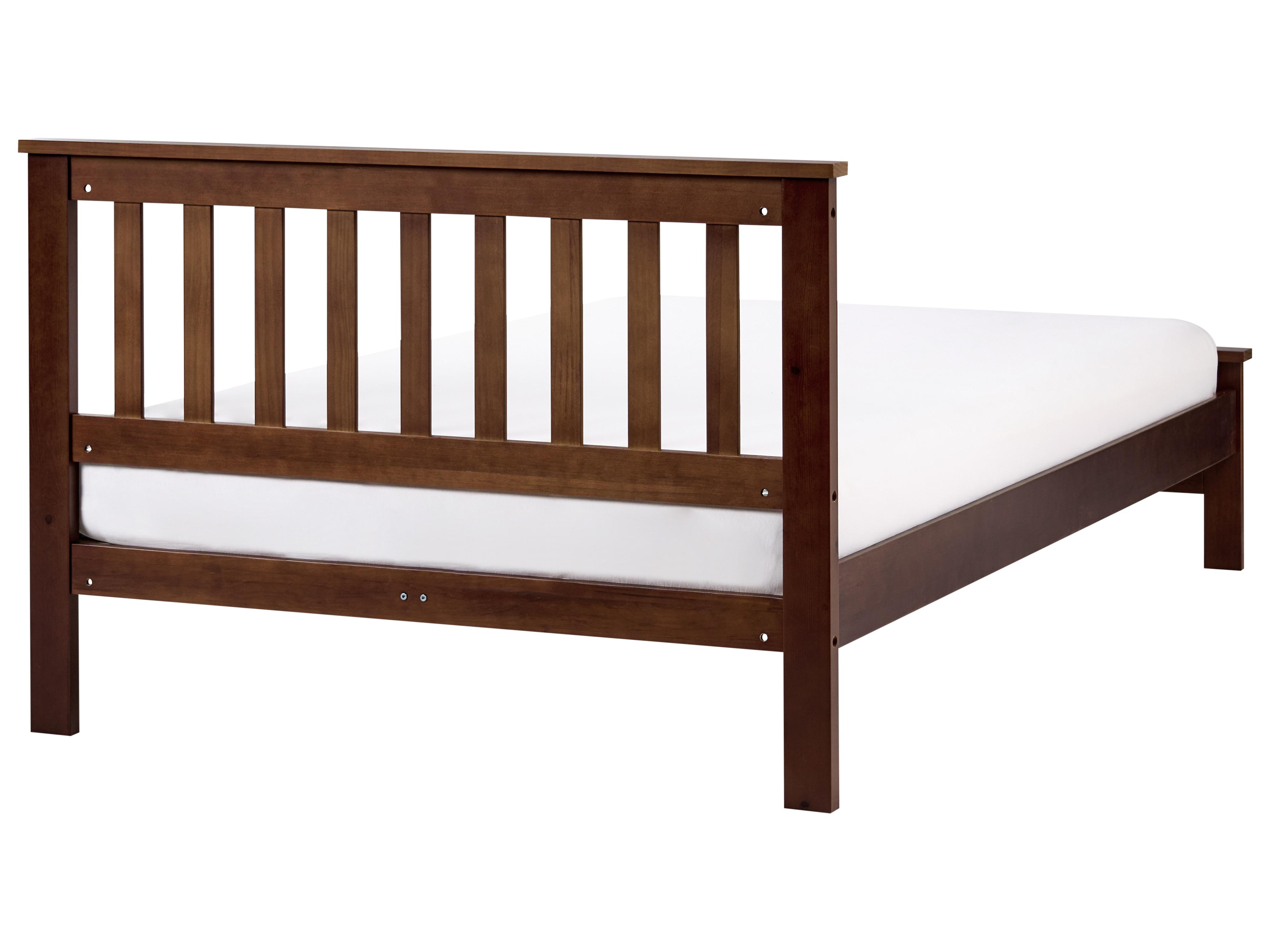 Bed Dennenhout MAYENNE 120 x 200 cm Donkerbruin
