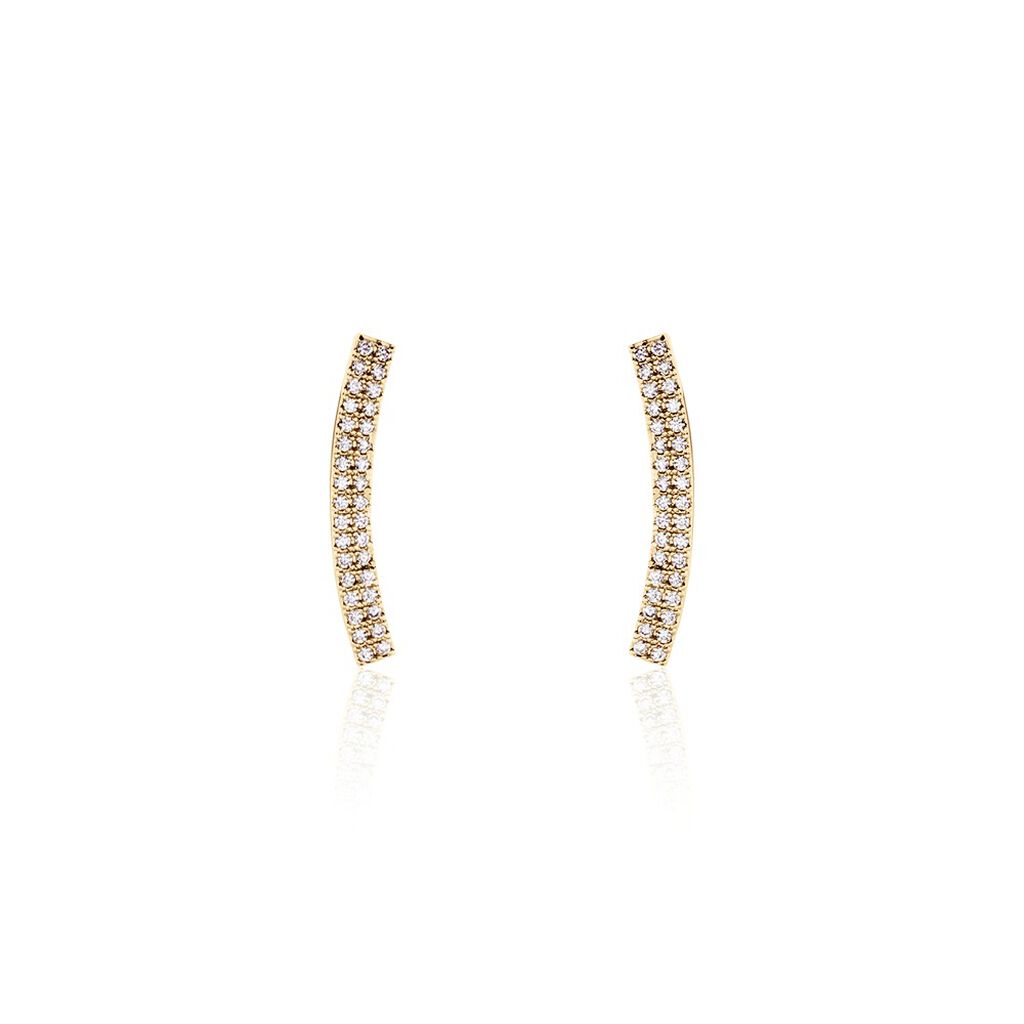 Boucles D'oreilles Grimpantes Jennyferine Plaqué Or Jaune Oxydes