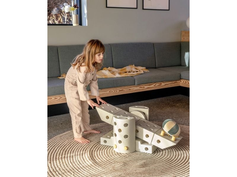 MODU Dreamer Set Sand Grey / Honey Yellow Kreatives Bauset zur Förderung der Grobmotorik