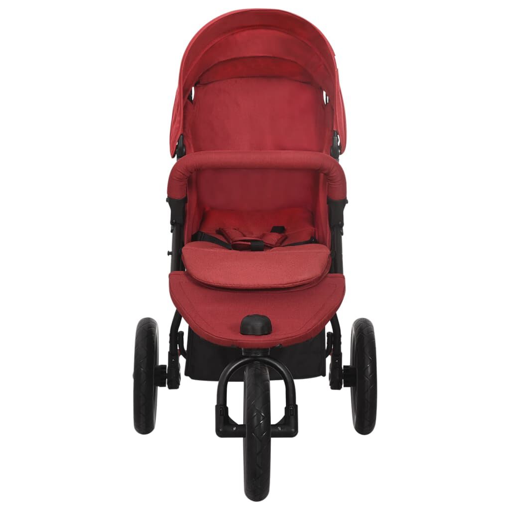 vidaXL Kinderwagen, Rood, Staal