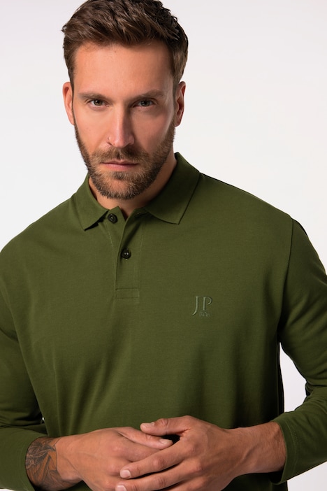 JP 1880 Poloshirt, Basic, Bauchfit, Langarm, Piqué, XXL bis 8 XL