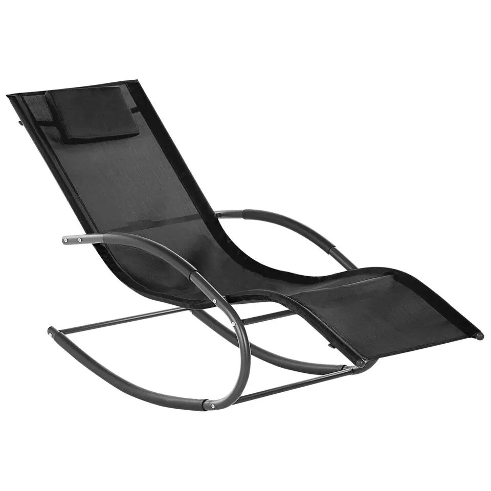 CARANO II - Strandstoel - Zwart - Staal