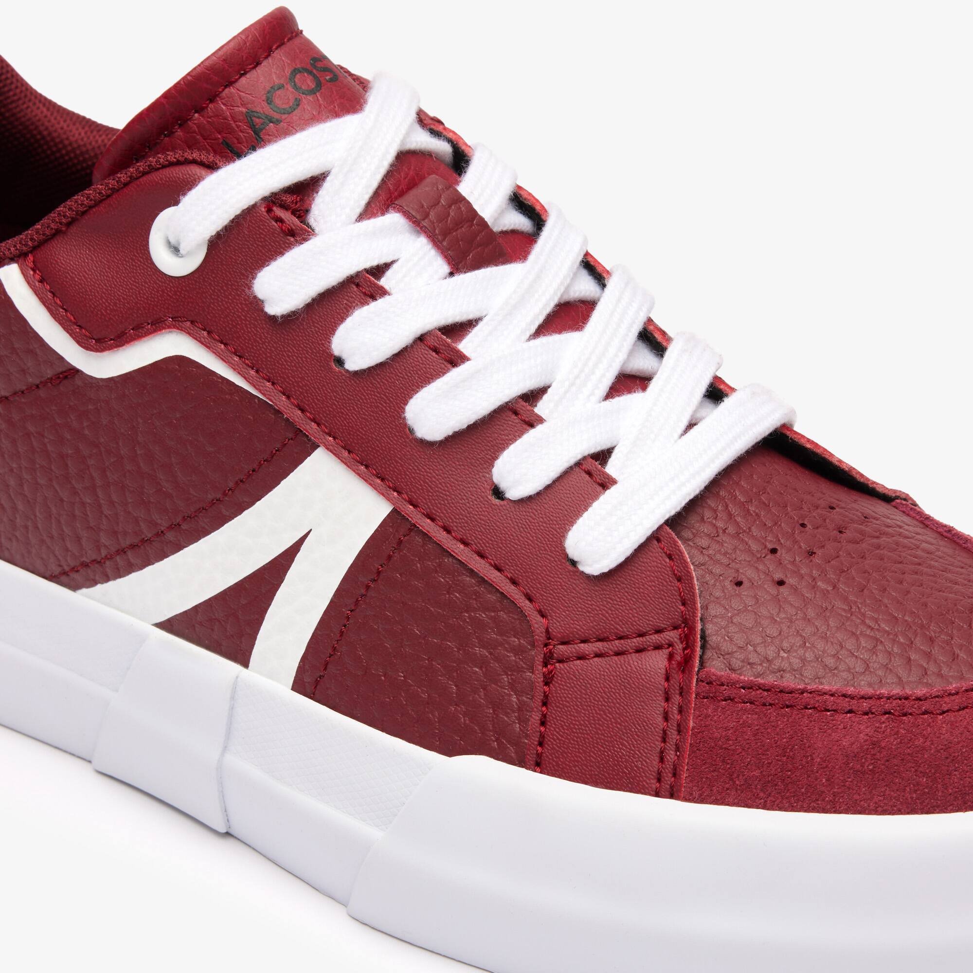 Sneakers L004 femme en cuir color-block Sneakers - Rouge - Lacoste - Femme