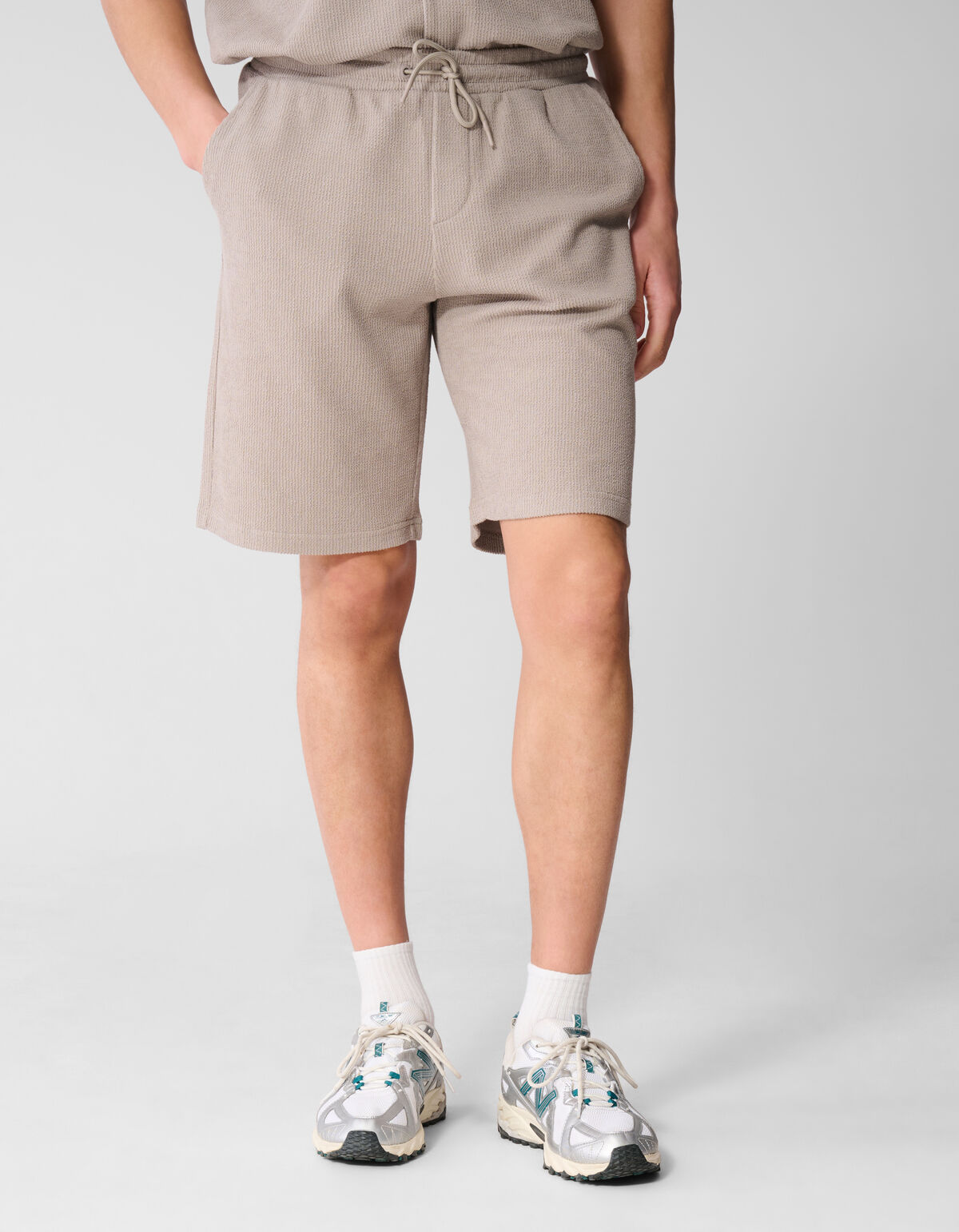 Rib Short Lichtbruin