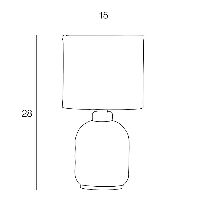 Lampe à poser en verre Livine IP20 E14 40W H.28 x Ø15 cm vert Corep
