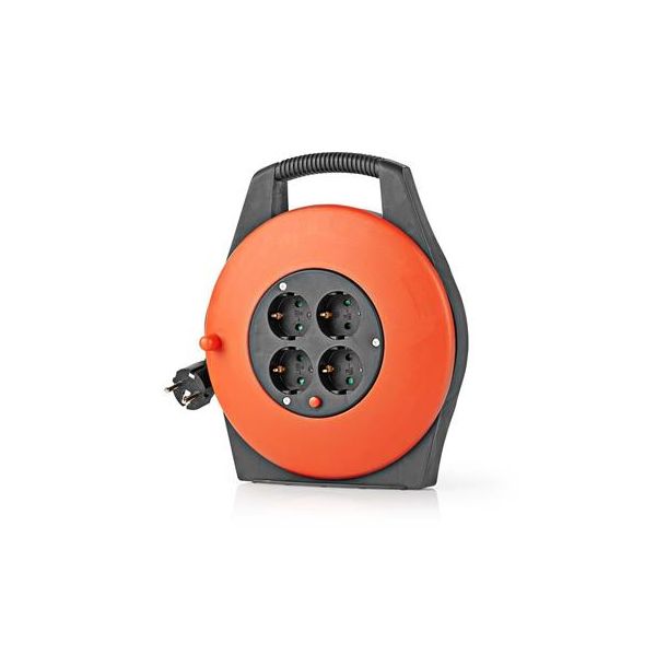 Nedis Enrolador Cabo 10MT c/ 3 Tomadas   2XUSB - PECCR10UFGN
