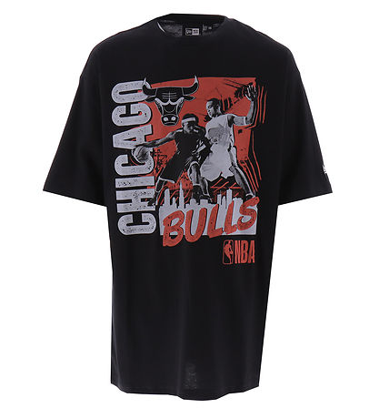 New Era T-Shirt - NBA-Spielergrafik - Chicago Bulls - Schwarz