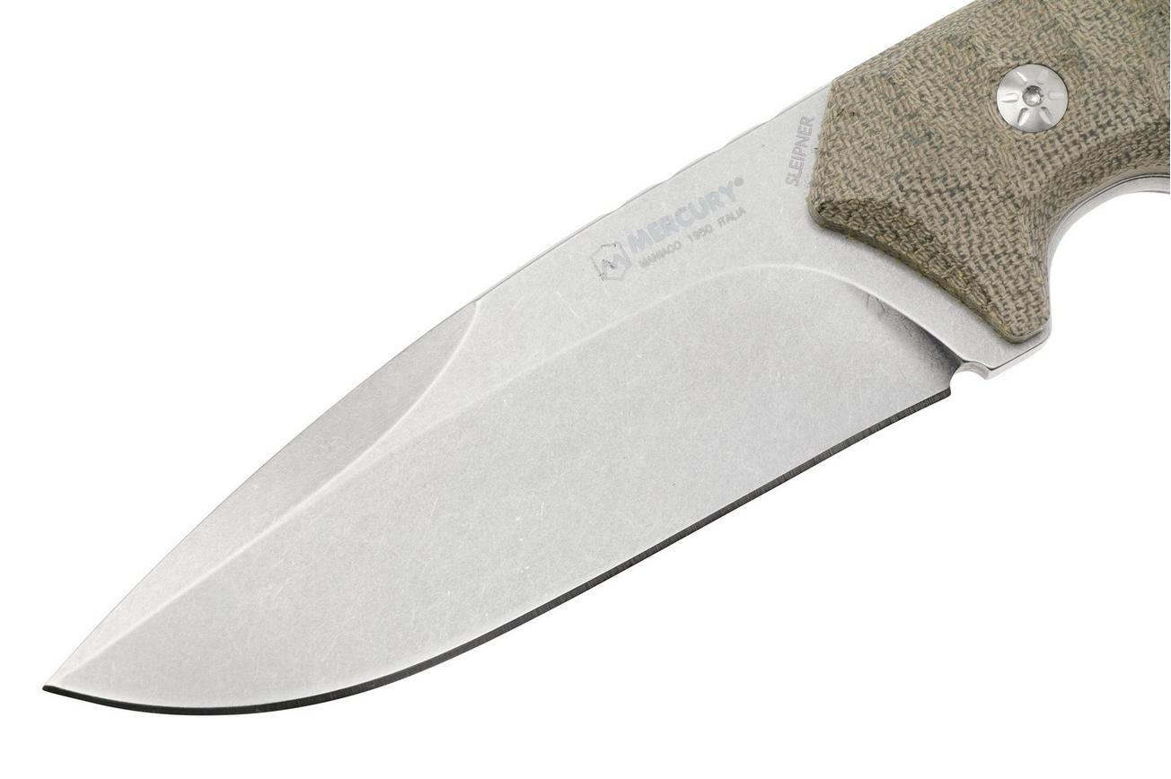 Mercury Ranger 923-23-3VCVC Stonewashed Sleipner, Natural Canvas Micarta, bushcraftmes