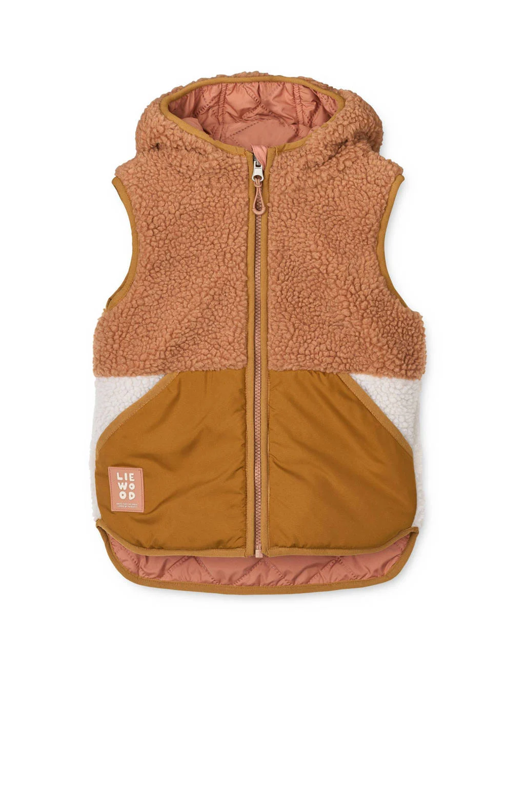Liewood teddy reversible jas camel