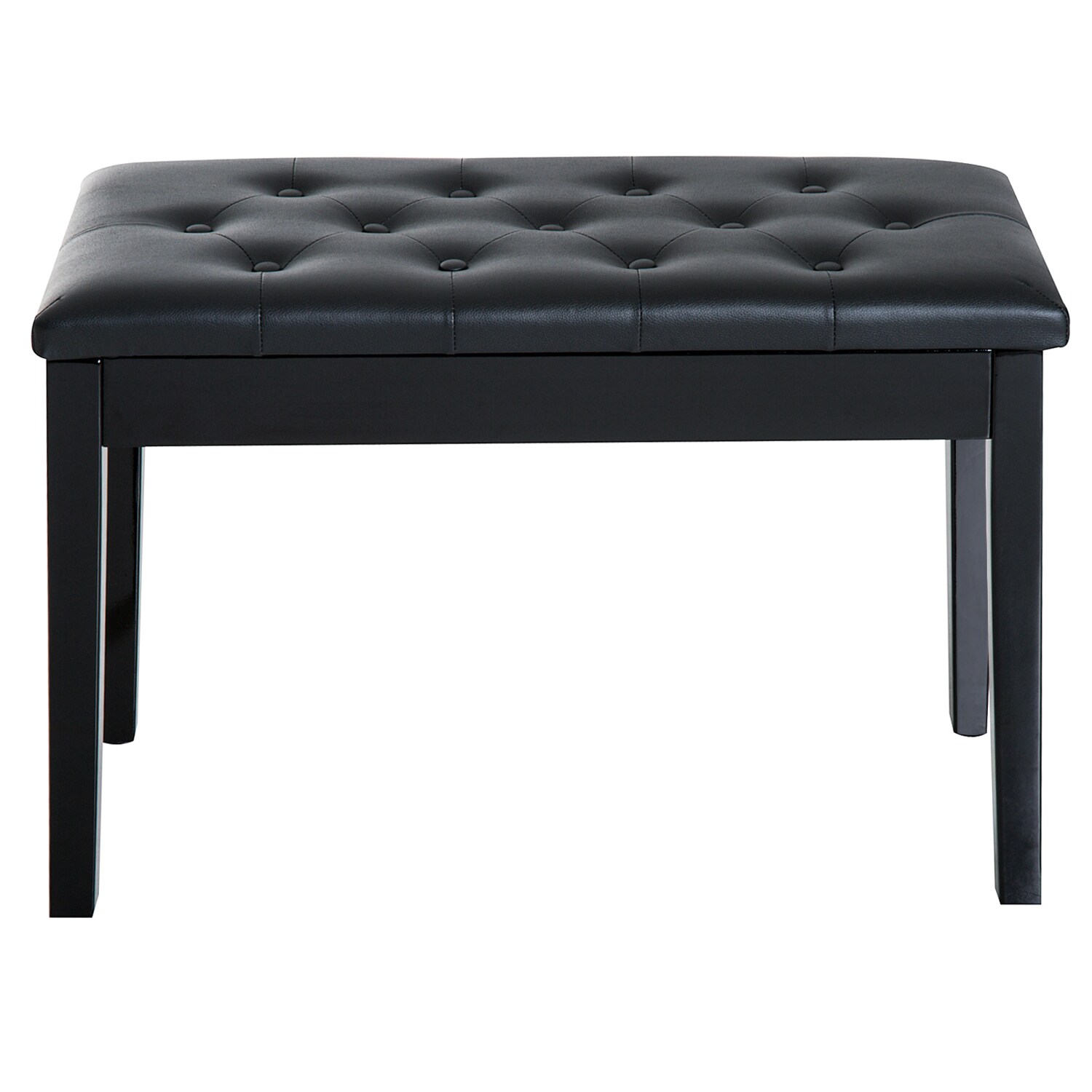 HOMCOM Klavierhocker mit Stauraum schwarz 75 x 35 x 50 cm (LxBxH)