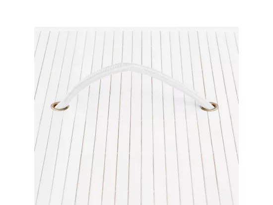 Panier à linge Bambou Blanc 72 L