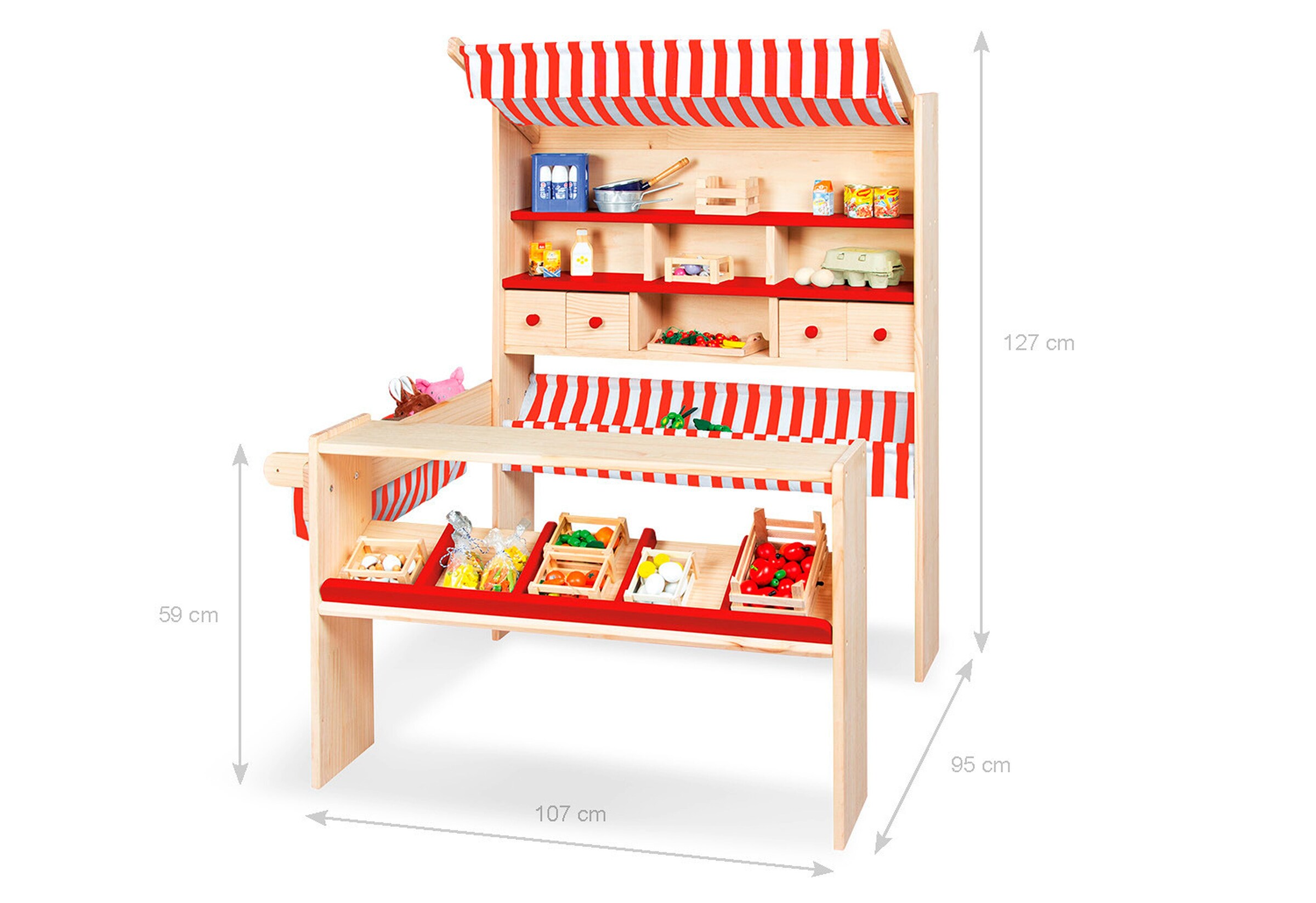 Pinolino Marktstand „Lucy”, rot