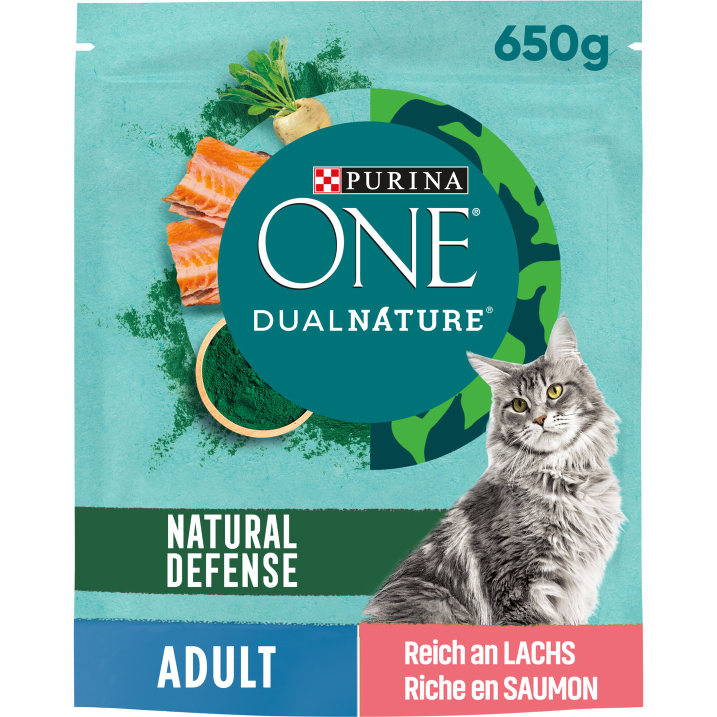 ONE Dual Nature Trocken-Katzenfutter Adult Spirulina & Lachs