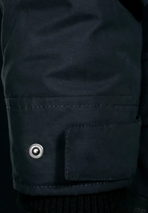 Winterjacke mit Kapuze - black blue