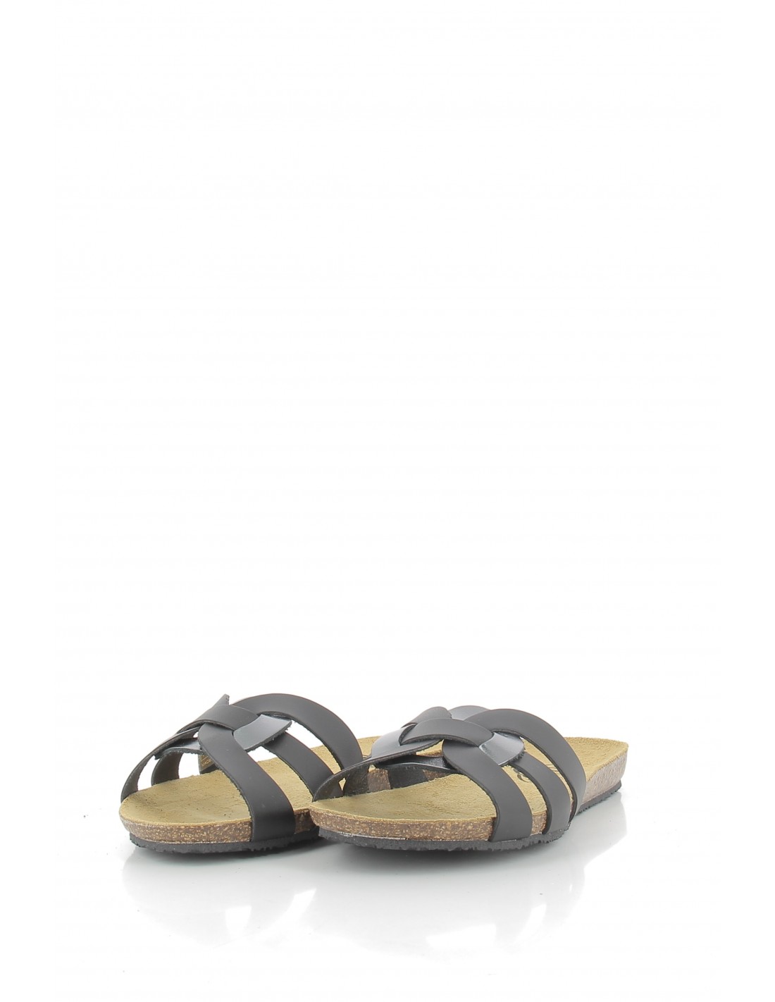 plakton Mules femme mam atlas cuir noir