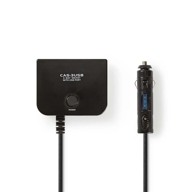 Nedis Universal DC Power Adapter | Biladapter | 150 W | Indgangsspænding: 12 V DC | 12 V DC | Maksimal udgangsstrøm pr. port: 4.0 A | Sort