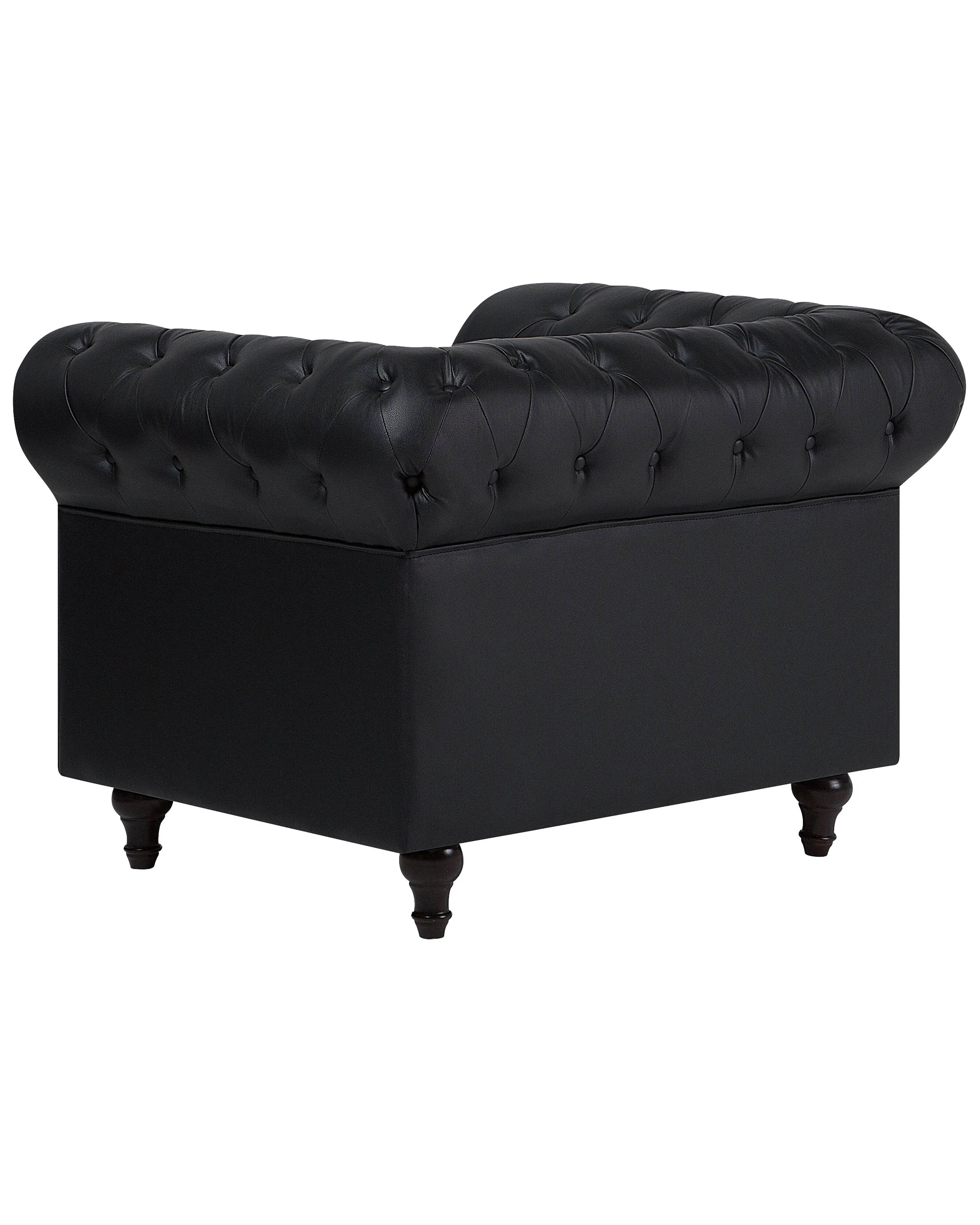 Fauteuil CHESTERFIELD Kunstleer Zwart