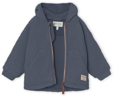 MINI A TURE Liff Teddyfleecejakke, Ombre Blue