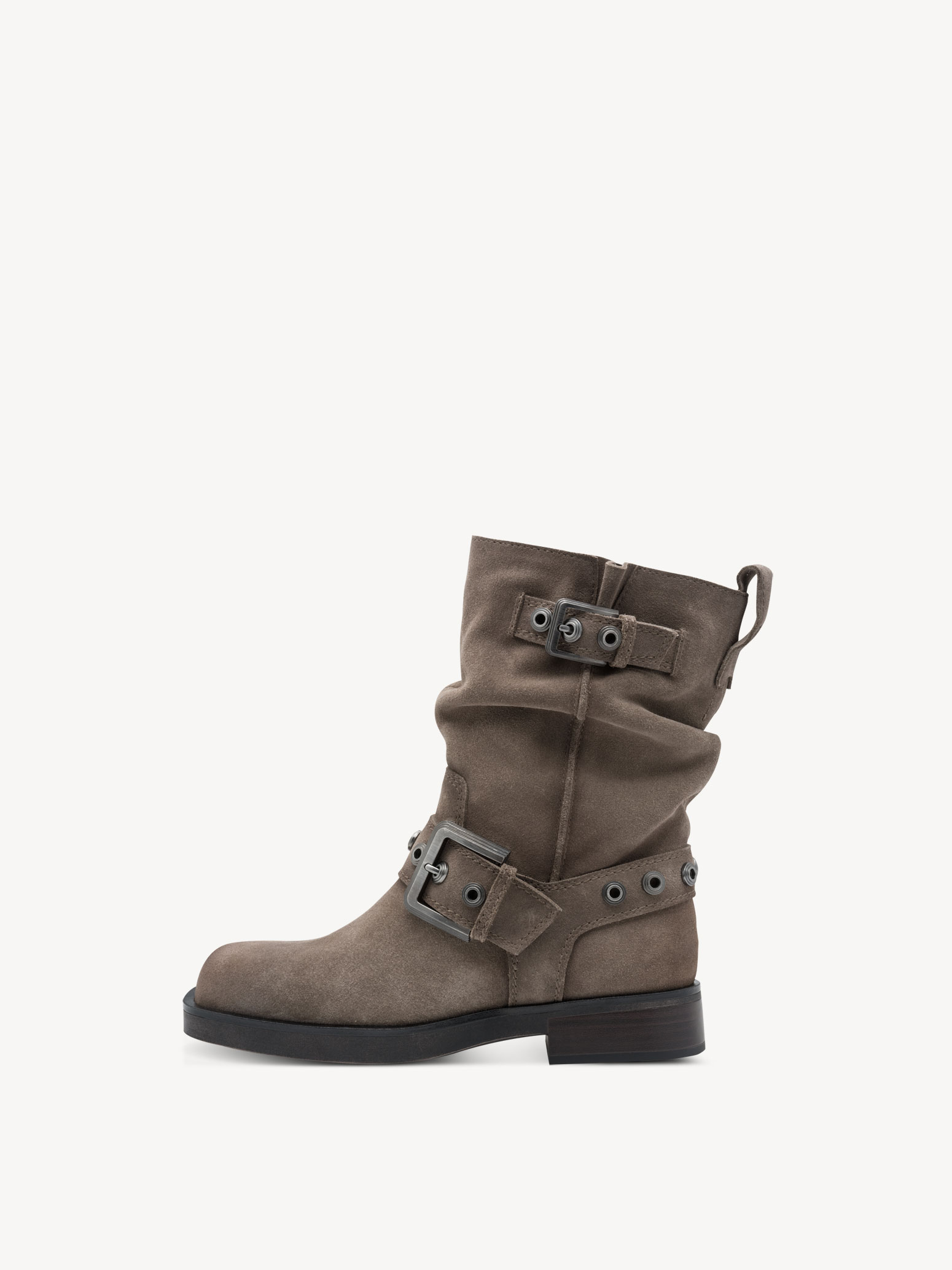 Leren Enkellaarsje - beige