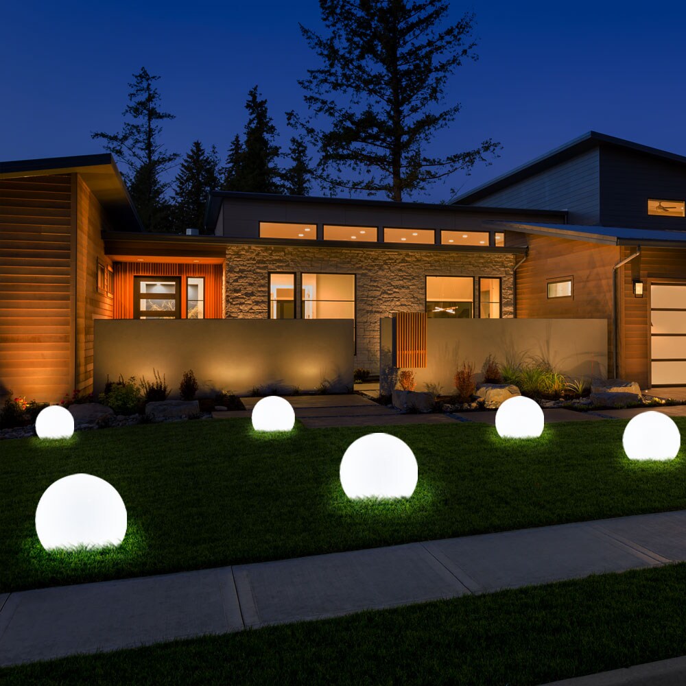 6er Set LED Außen Solarleuchten in Kugelform für den Garten