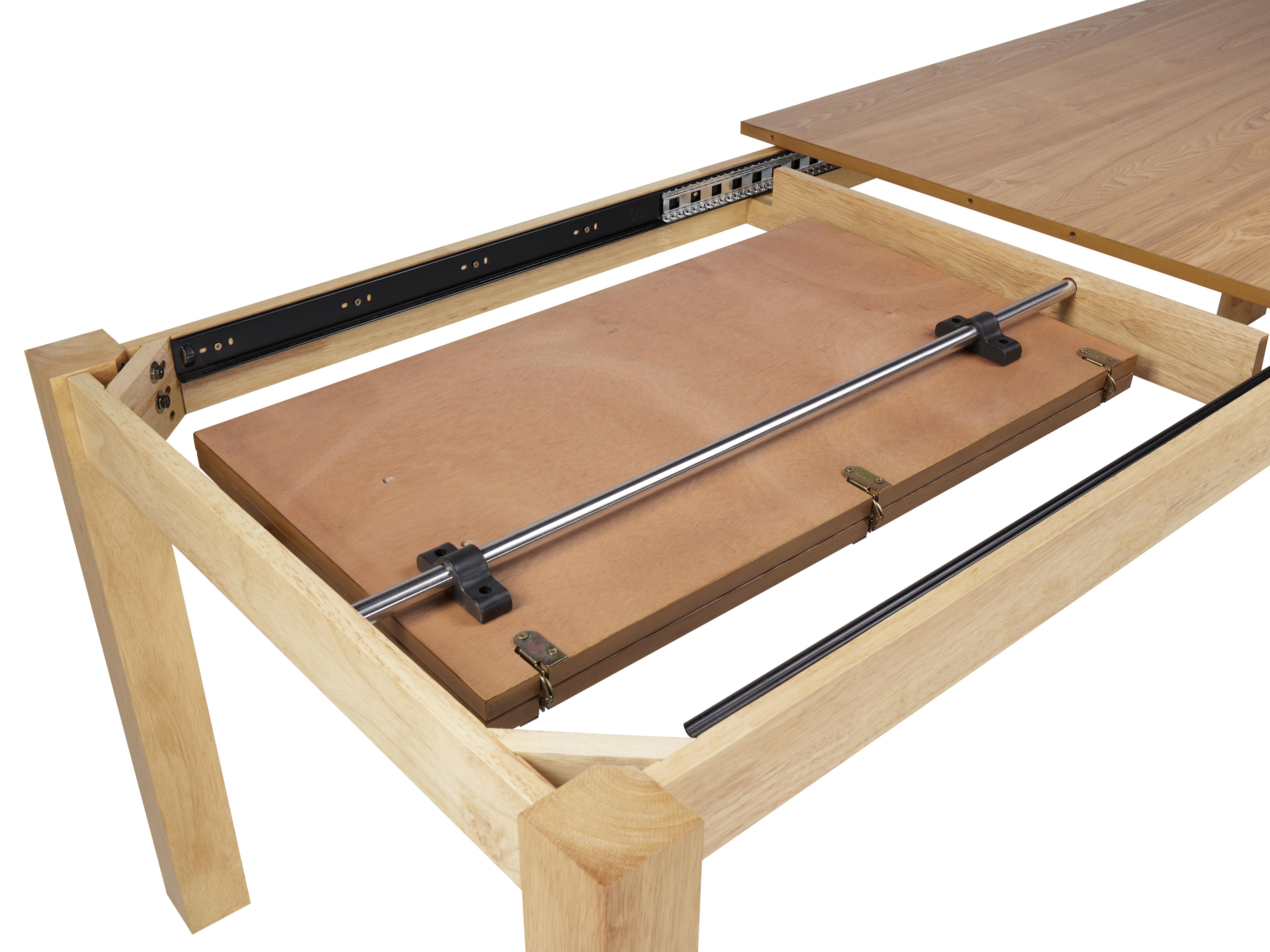Eettafel uitschuifbaar MADURA Natuurlijk essenhout 90 cm 160/240 cm