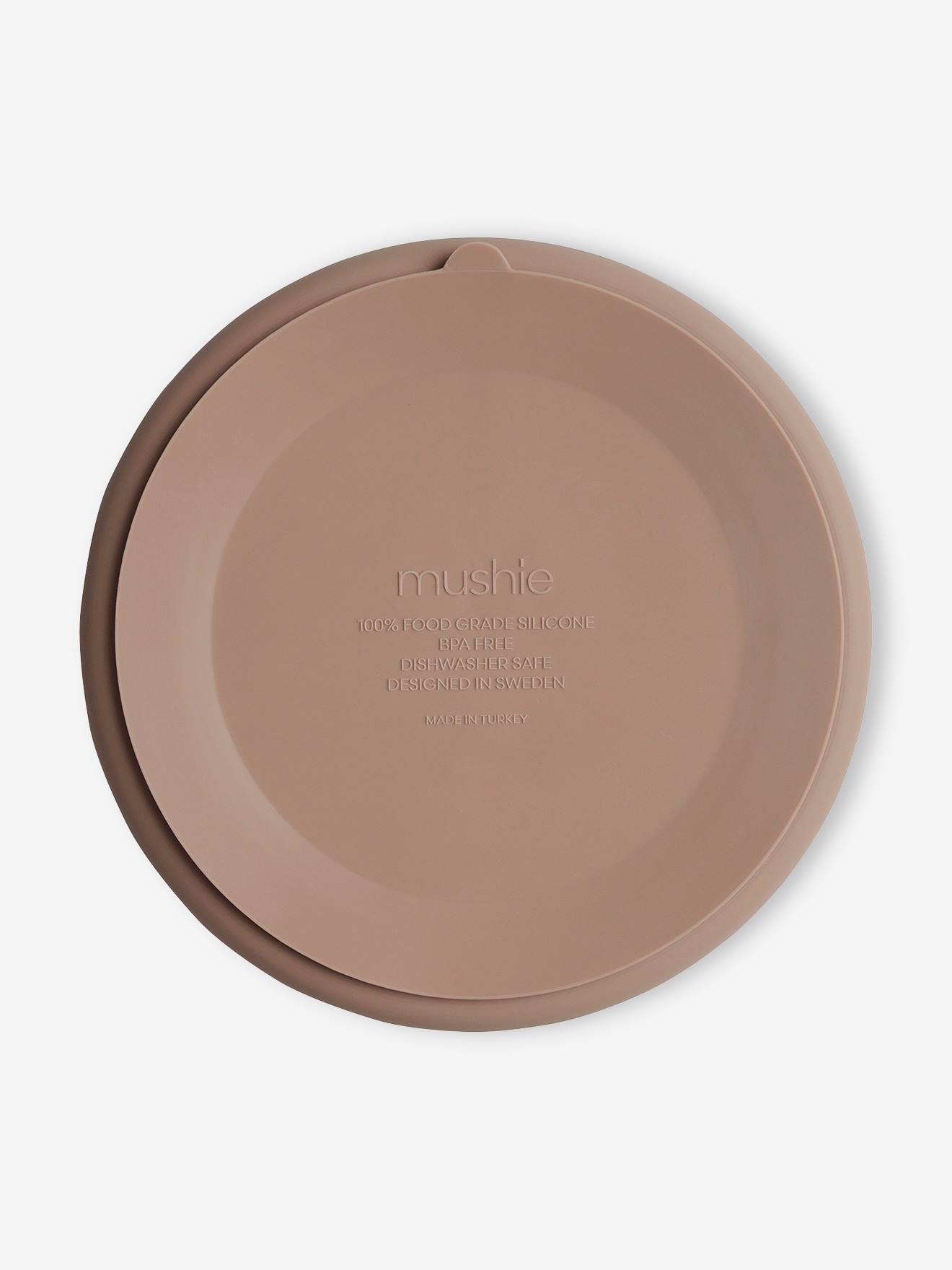 Prato de silicone compartimentado rosa MUSHIE