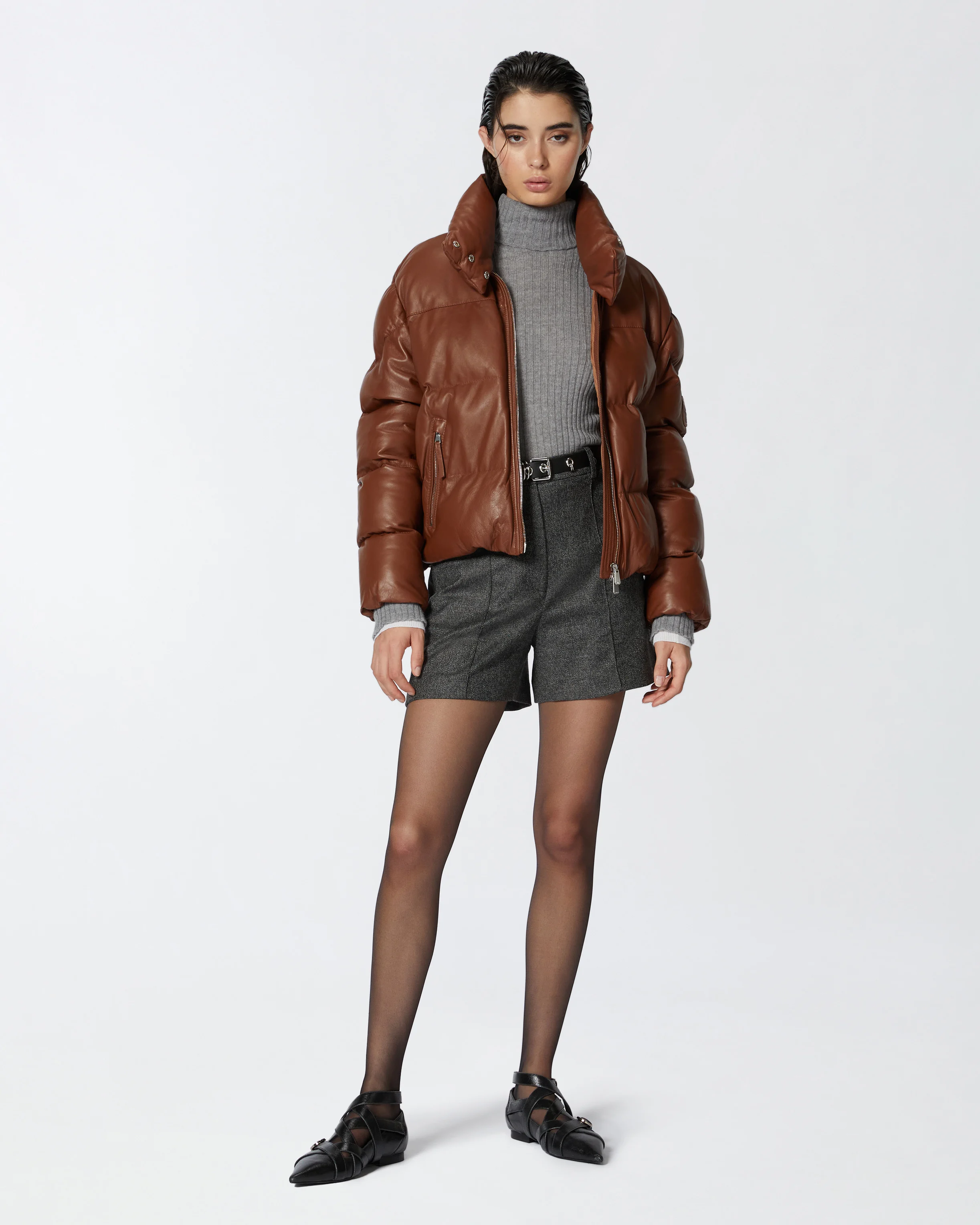 Short tailleur texturé | Noir