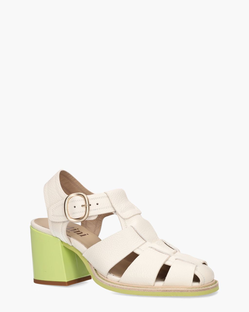 Pertini 32621 Off-White/Groen Damessandalen
