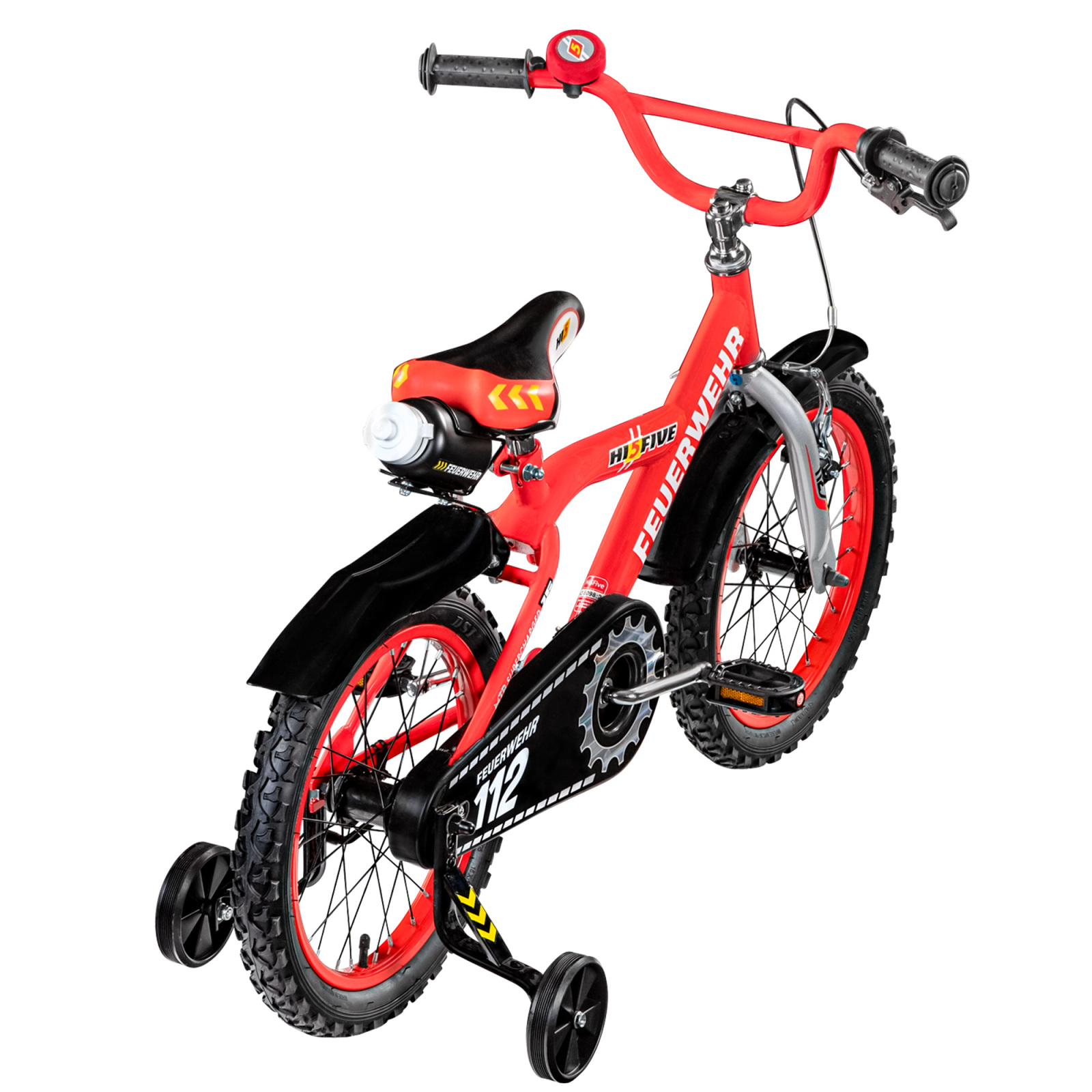 Kinderfahrrad Hi5 FEUERWEHR 16'' - rot - 1-Gang
