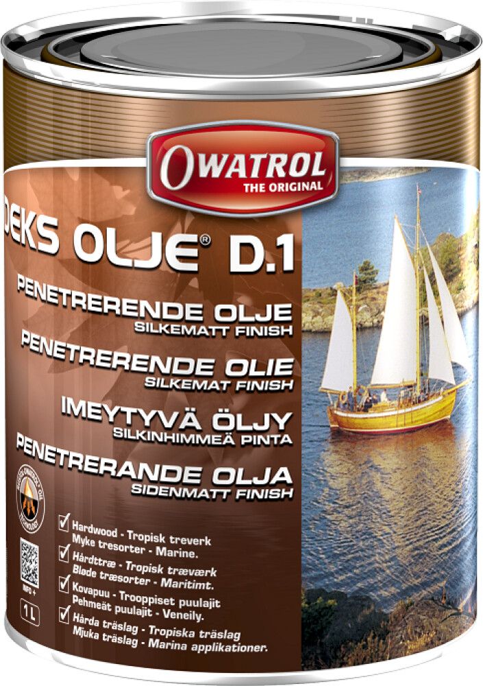 TREOLJE OWATROL DEKS OLJE D1 1 LITER