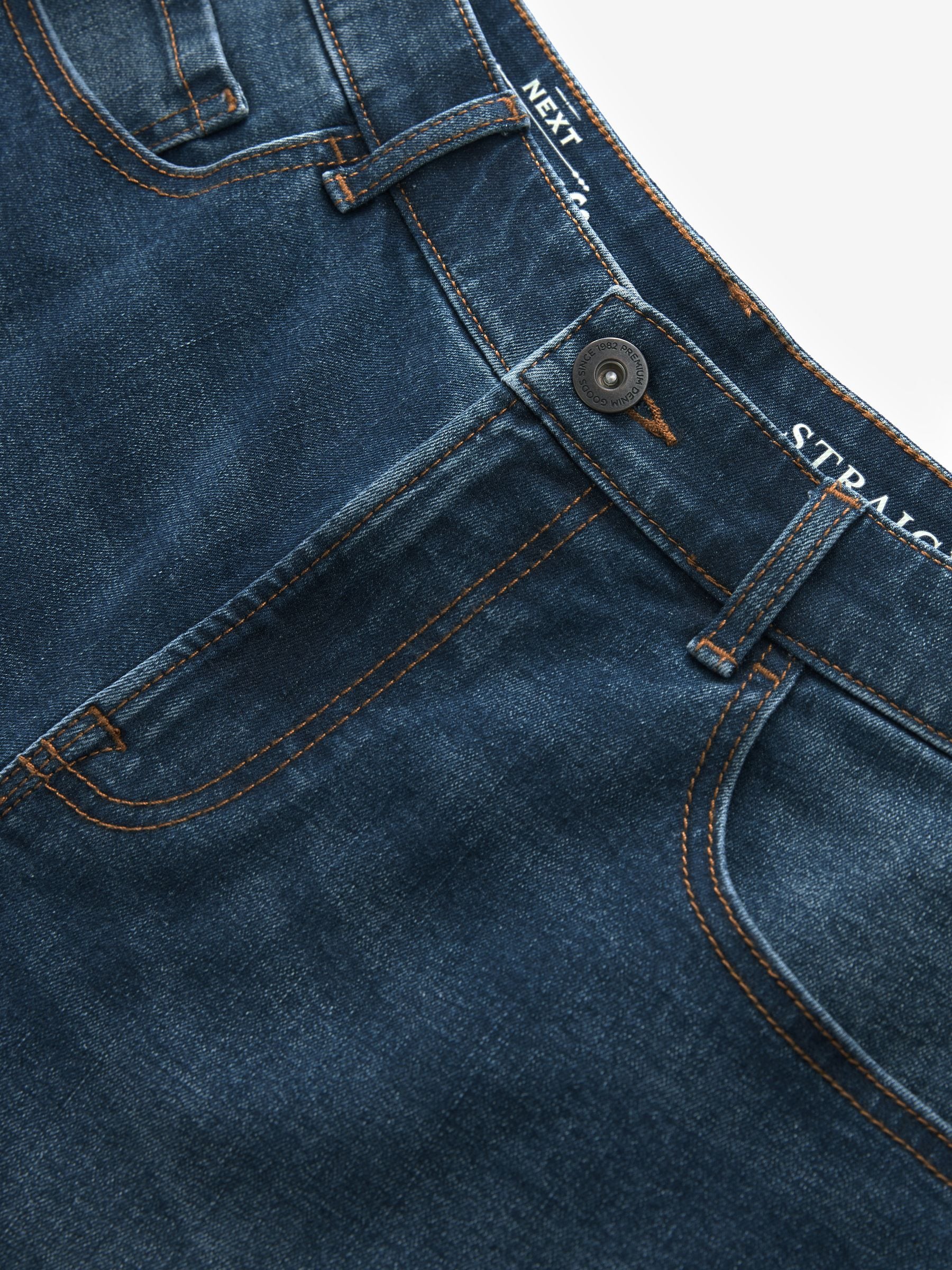 Normaal blauw - Straight fit - Stretch denim short