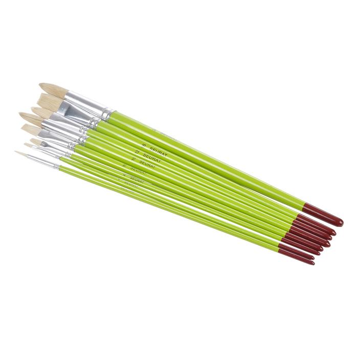 SET 8 PINCEAUX APPRENTISSAGE HUILE