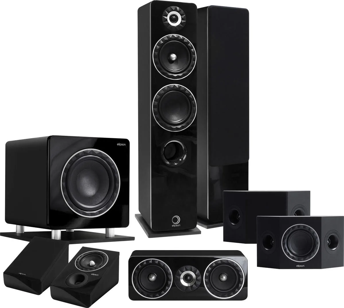 Elipson Prestige Facet HCS 14F 5.1.2 Noir Packs enceintes grand spectacle