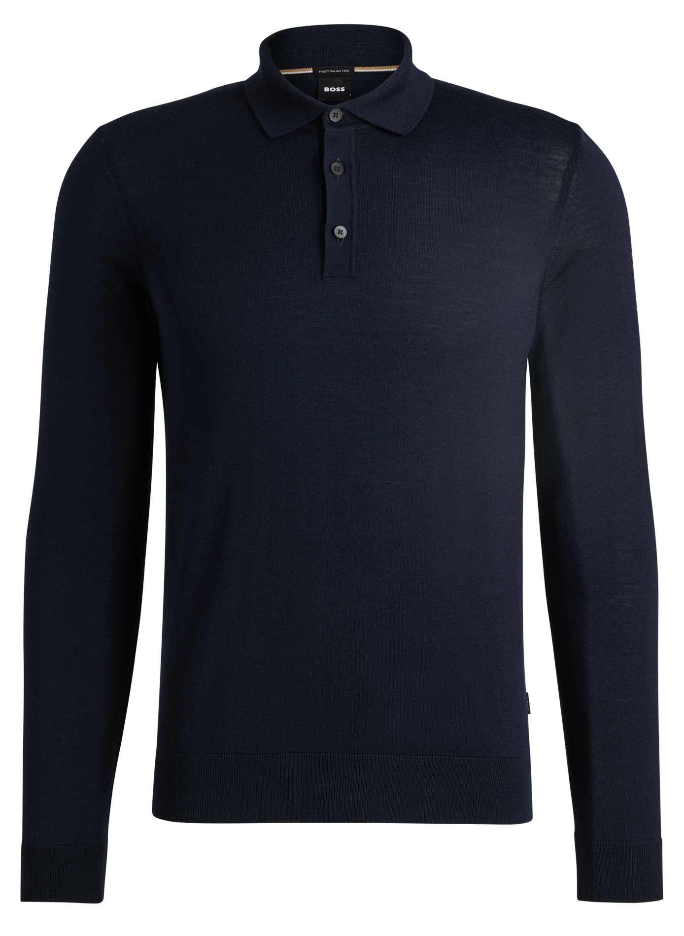 Polo slim-fit en laine | Bleu