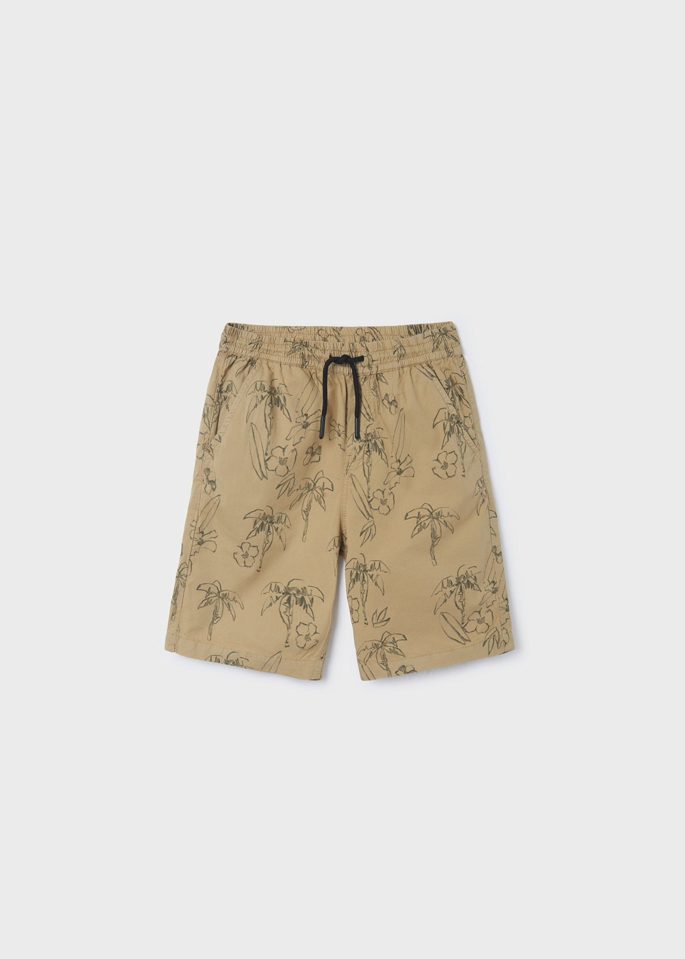 Bermuda infantil de algodão estampado