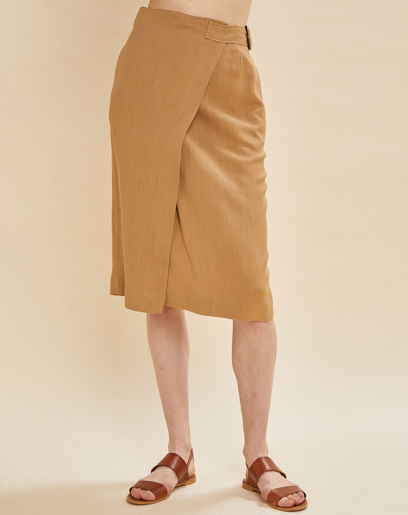 Chloé Stora Jupe en Lin mélangé Jackie beige