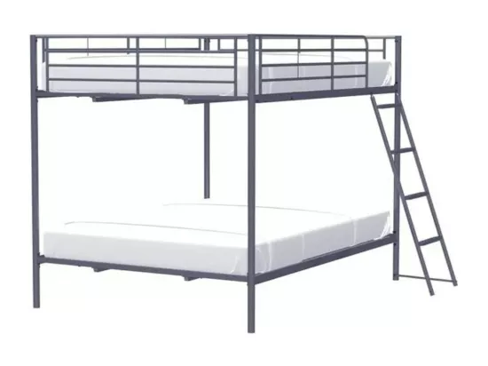 Lit superposé métal 140x190 Big Boss-Couleur Gris foncé