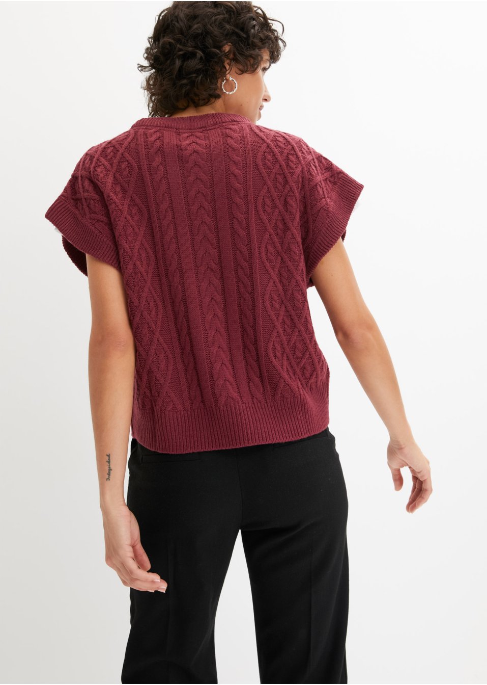 Pull boxy sans manches