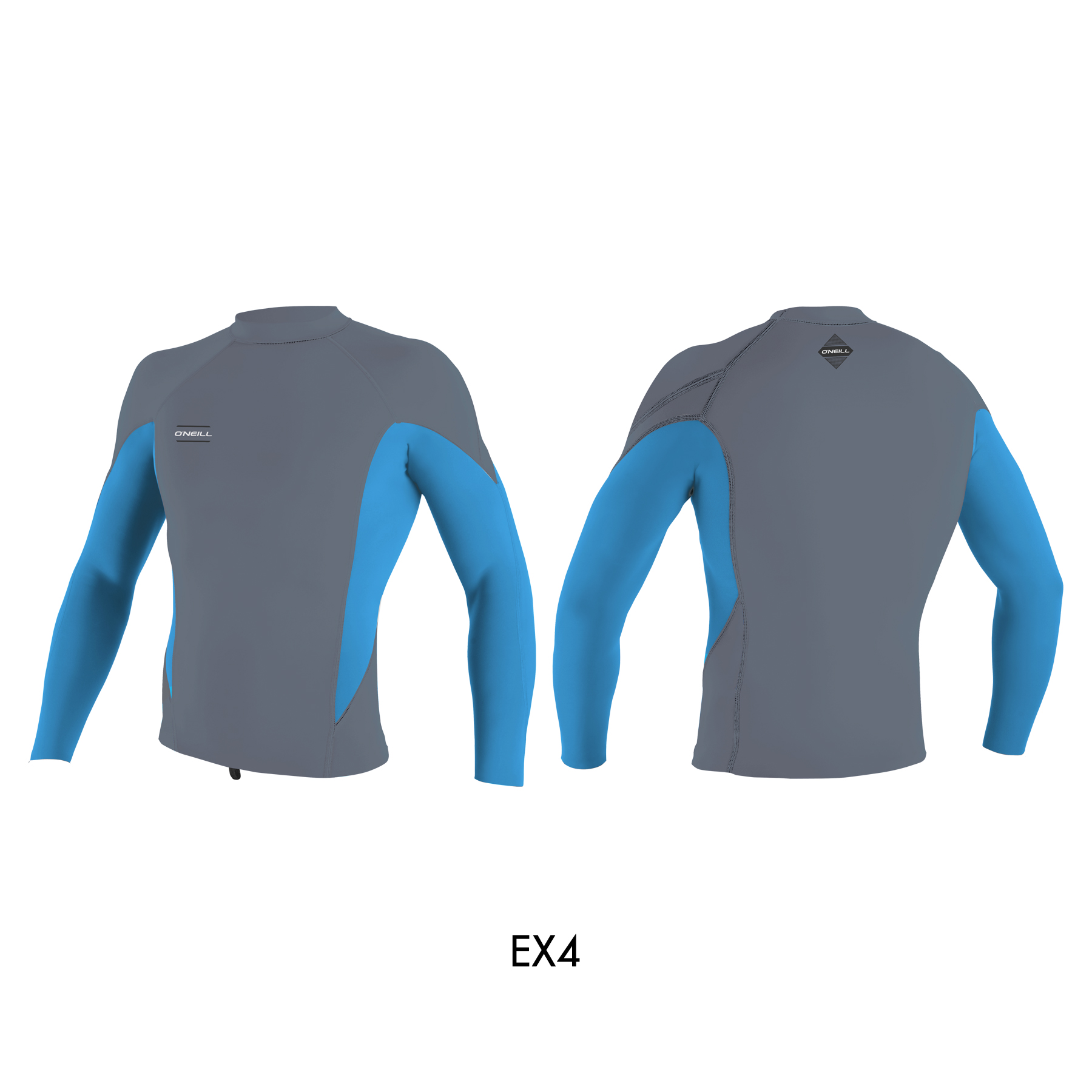 O'Neill Hyperfreak 0.5mm L/S Top DSTYBLU/GRAPH/BLK