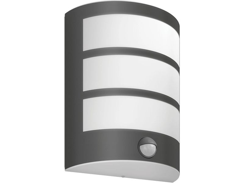 Philips Wandleuchte Python UE Bewegungsmelder 2700K Anthraz LED-Aussenleuchte