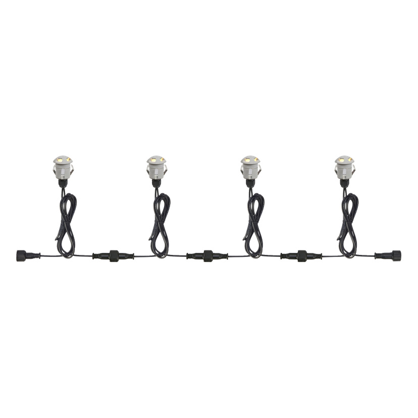 Trappelys 4-pk 24 V Ø36 mm 4x10 lm